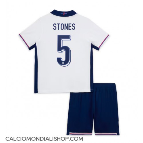 Maglie da calcio Inghilterra John Stones #5 Prima Maglia Bambino Europei 2024 Manica Corta (+ Pantaloni corti)